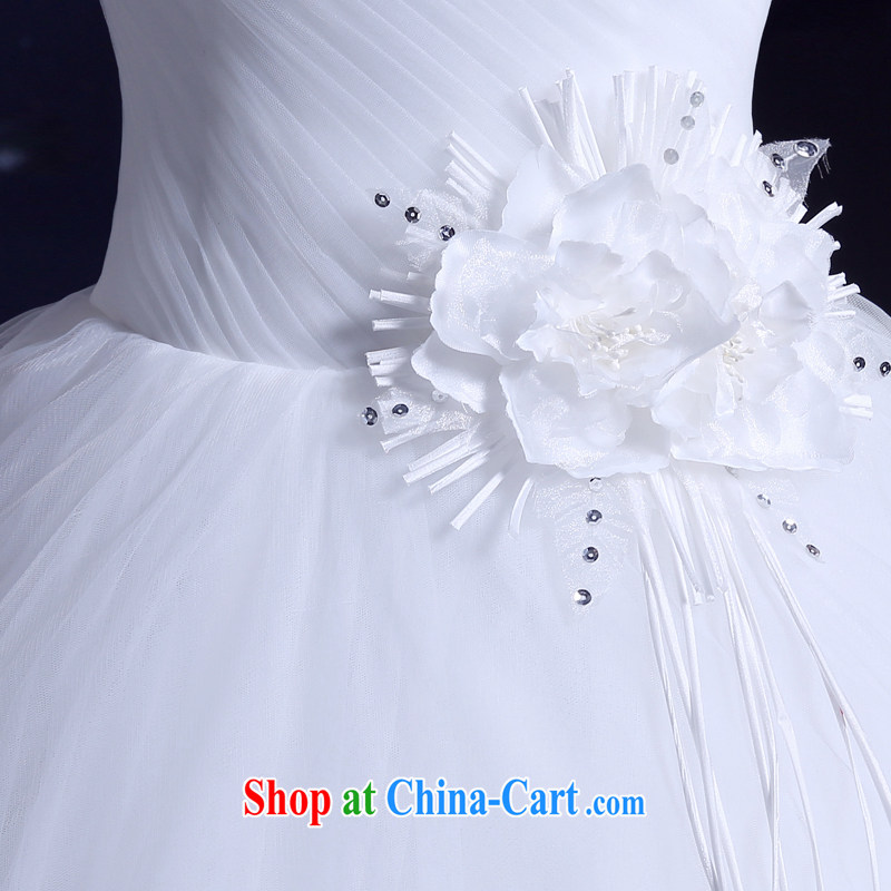 2015 summer wedding dresses bridal wedding dress with simplicity, the Code the shoulder hunsha flowers white 2XL, good service, and, shopping on the Internet
