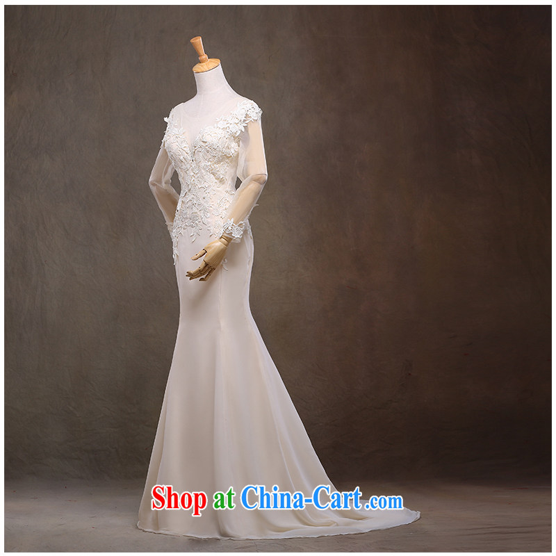 The beautiful yarn 2015 New Beauty package and small-tail wedding-waist crowsfoot graphics thin straps lace shoulder straps with back exposed marriages wedding white can be customized, beautiful yarn (nameilisha), online shopping