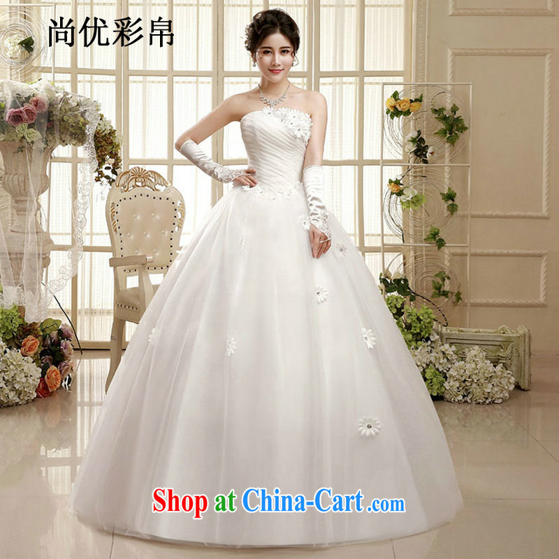 There are optimized color Kingfisher wedding dresses new Korean marriages chest bare the code pregnant women with trailing lace graphics thin XS 1001 photo color XXL