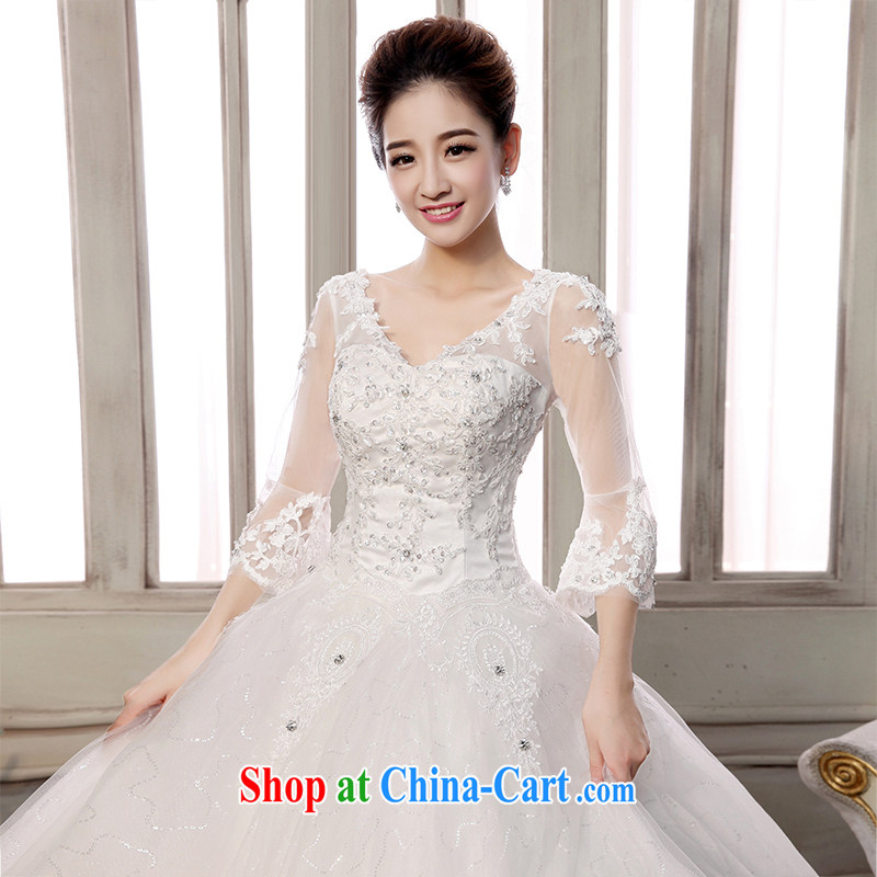 Dream of the day, Japan, and South Korea wedding summer 2015 New with lace cuff in a field shoulder wedding dress white L 2.1 feet around his waist, and dream of the day, shopping on the Internet