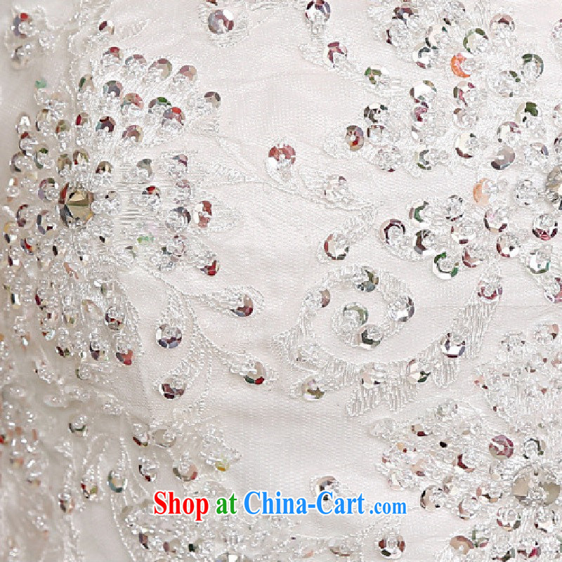 It is also optimized their wedding dresses 2015 new bride sweet Princess parquet diamond luxury tail erase chest strap wedding XS 1011 m White XXL, Optimize color swords into plowshares, and shopping on the Internet