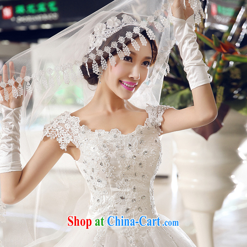 Let the day the bride with a shoulder, Japan, and South Korea wedding dress summer 2015 new white pre-sale 7 Day Shipping, and dream of the day, shopping on the Internet