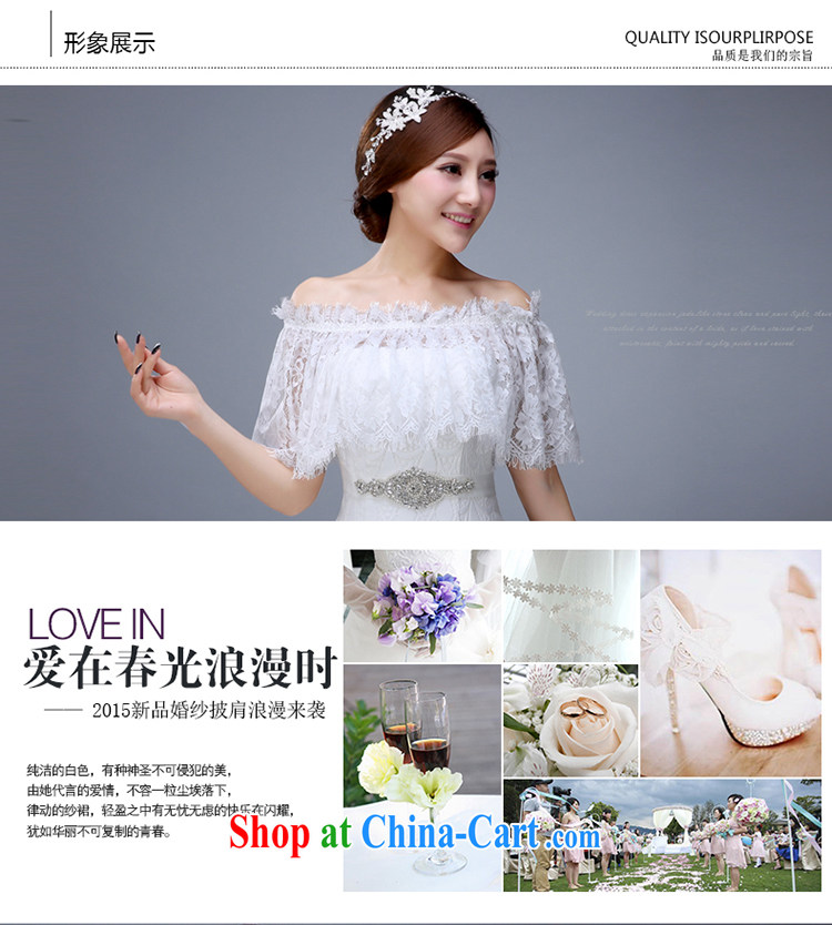 New 2015 Korean white lace shawl cloak marriages a Field shoulder lace mantle yarn wedding shawl female white pictures, price, brand platters! Elections are good character, the national distribution, so why buy now enjoy more preferential! Health