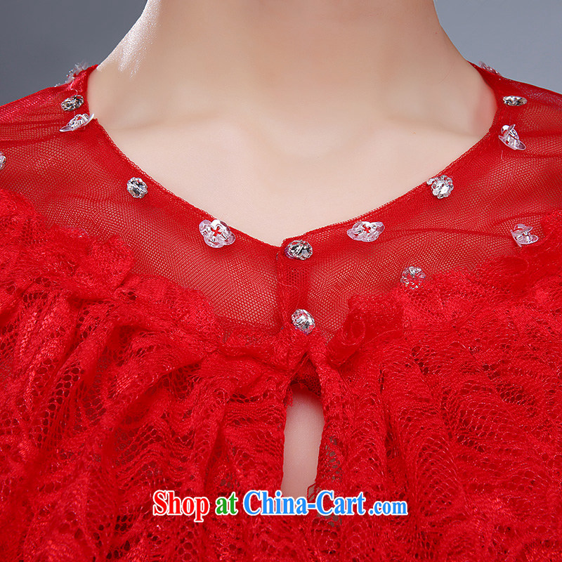 New 2015 summer bridal wedding lace shawl wedding dresses dresses with spring and summer red thin yarn shawl red clothing, love, and shopping on the Internet