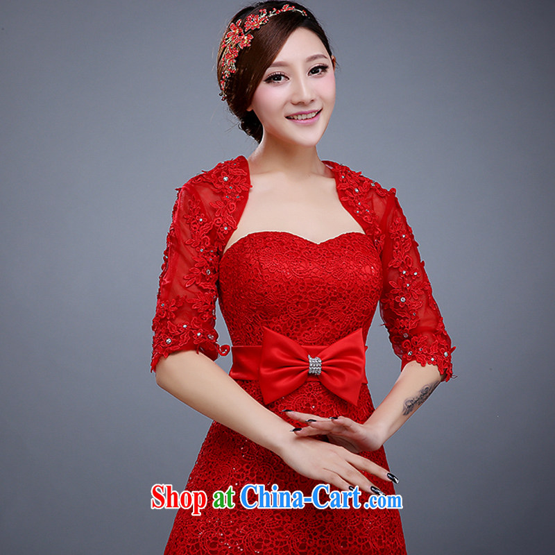 Summer new marriages lace shawl wedding dresses bridesmaid summer uniform white thin ice woven shawl female red clothing, love, and shopping on the Internet