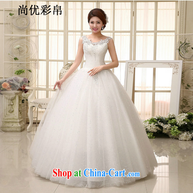 It is also optimized their wedding dresses new spring and summer shoulders graphics thin Korean bridal lace Openwork wedding dresses XS 1017 m White XXL