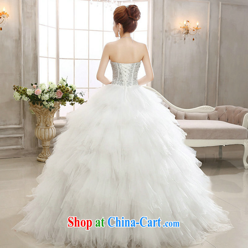 It is also optimized their wedding dresses, new Korean bridal wiped his chest parquet drill Swan Ngai advisory graphics thin with Princess beauty wedding XS1020M white XXL, yet also optimize their swords into plowshares, and shopping on the Internet