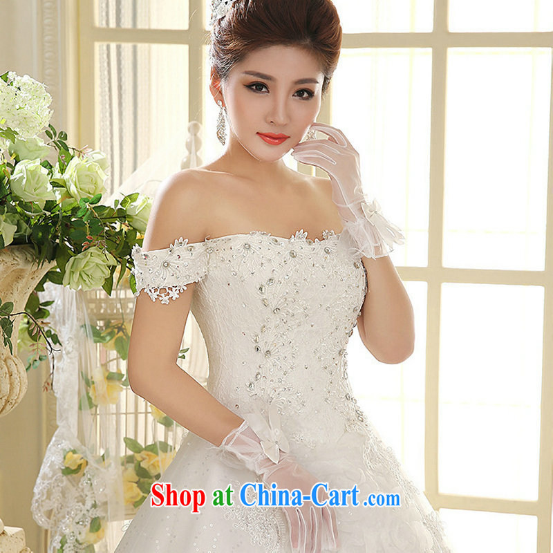 It is also optimized condolence a shoulder for wedding dresses with new spring and summer lace water drilling bride Korean Princess retro minimalist XS1021m White XXL, yet also optimize their swords into plowshares, and shopping on the Internet