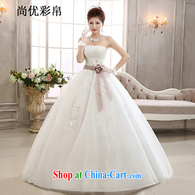 It is also optimized condolence new stylish high-waist Korean code pregnant women wedding butterfly knot bridal wedding dress XS 1022 m White XXL