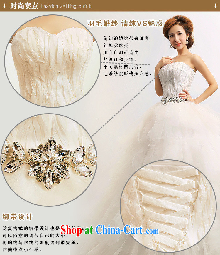 It is also optimized condolence new Korean Korean feather wiped chest Princess marriages wedding dresses XS 1024 m White XXL pictures, price, brand platters! Elections are good character, the national distribution, so why buy now enjoy more preferential! Health