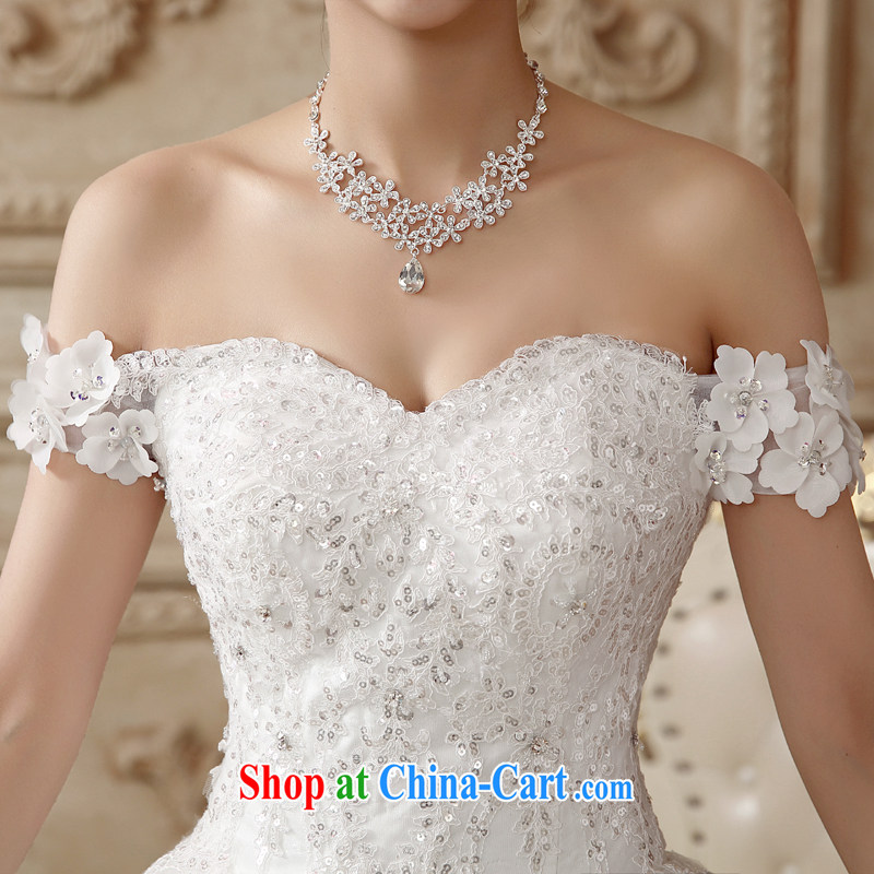 The drunken Yi Mei bridal wedding dresses a shoulder-tail wedding lace drilling 2015 cultivating Korean-style graphics thin large code summer wedding luxury with bride's wedding with S, drunk, and the United States, and on-line shopping