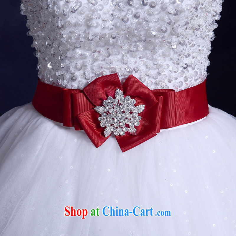 wedding dresses bridal wedding dress toast service 2015, Japan, and South Korea wedding dress white summer with the code inserts drill white 2XL, good service, and, shopping on the Internet