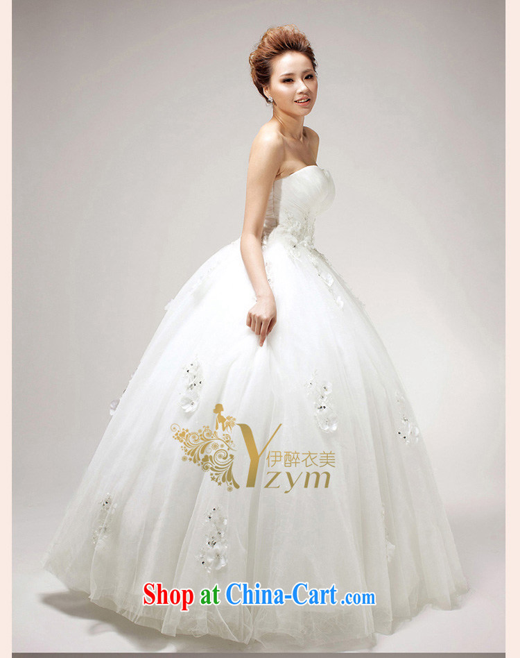 The drunken Yi Mei pregnant women wedding summer 2015 new bride's big, thick MM Korean-style with bare chest wedding marriage bridal wedding dresses lace drill white custom pictures, price, brand platters! Elections are good character, the national distribution, so why buy now enjoy more preferential! Health