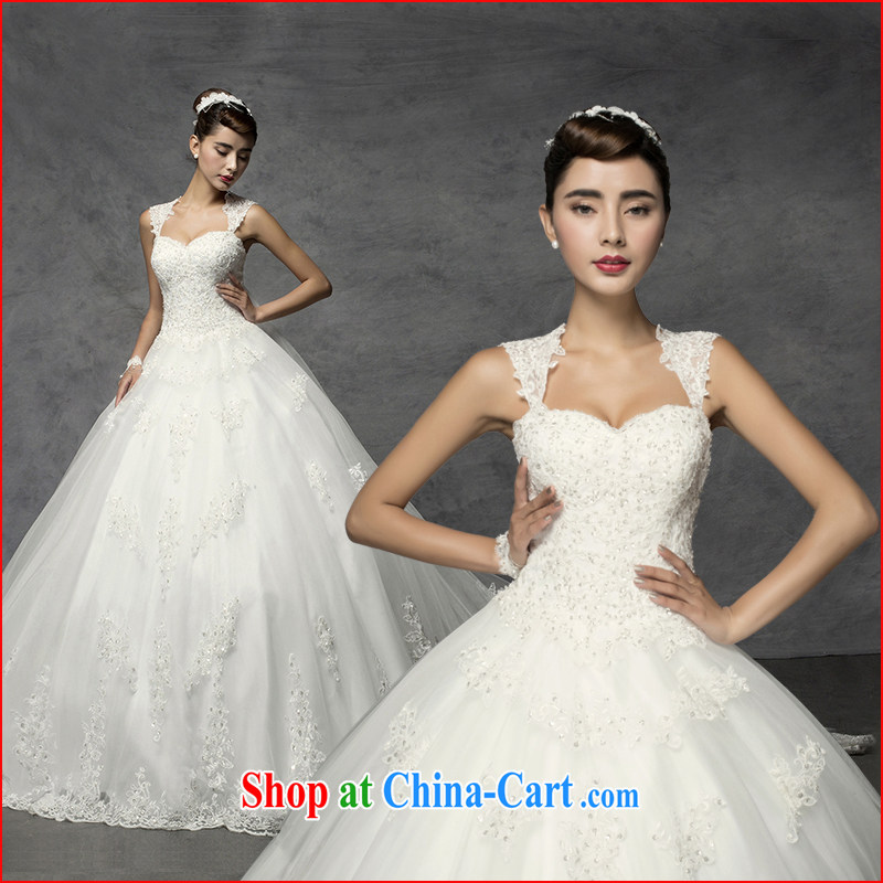 The drunken Yi Mei 2015 new Korean-style wedding dresses-tail diamond shoulders the Marriage Code thick mm video thin wedding summer bridal wedding to remove shoulder strap white customization, the drunken Yi Mei, online shopping