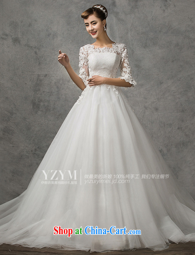 The drunken Yi Mei bridal wedding dresses new 2015 spring and summer, cuff wedding tail retro lace Wedding Video thin stars with wedding bridal wedding dress white custom pictures, price, brand platters! Elections are good character, the national distribution, so why buy now enjoy more preferential! Health
