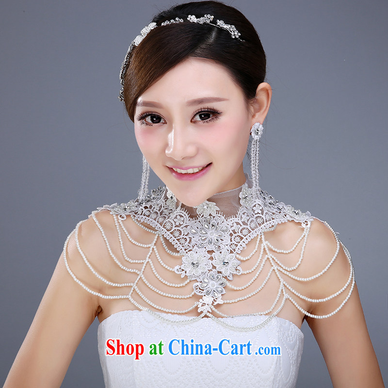 New bridal jewelry 3 piece set with crystal diamond shoulder link hair accessories earrings and jewelry wedding jewelry wedding dresses accessories hair accessories