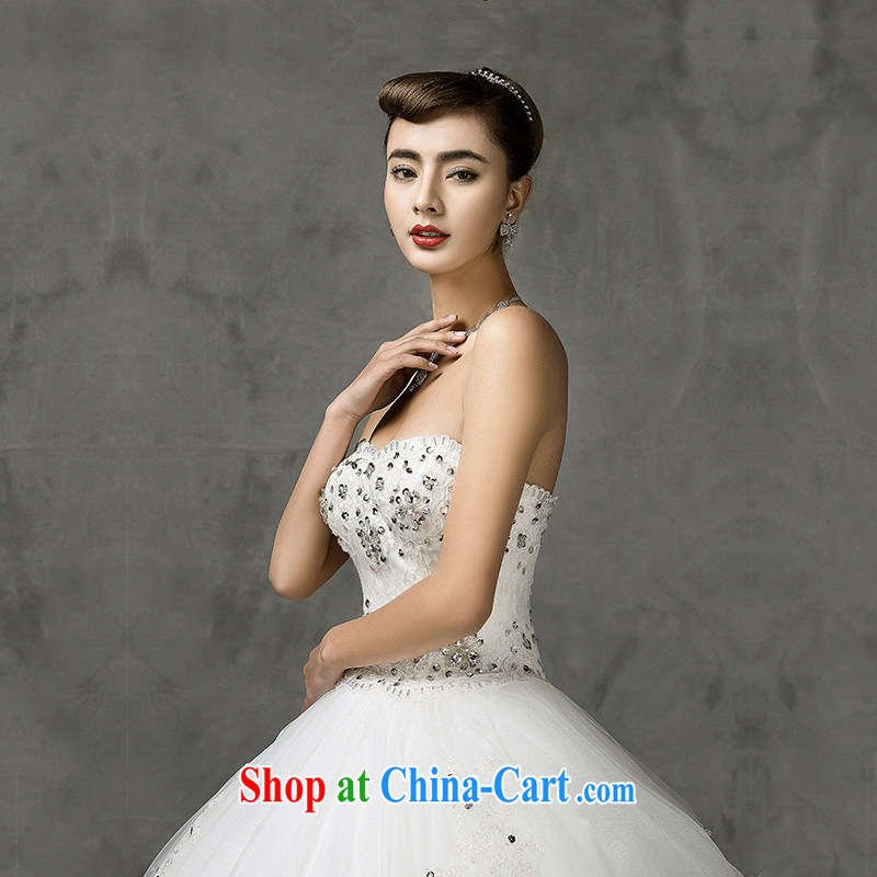 The drunk, the American wedding dresses new 2015 summer luxury flash drill the drag and drop the field shoulder bridal wedding dresses with bare chest wedding two through sleeve can be removed with custom, the drunken Yi Mei, shopping on the Internet