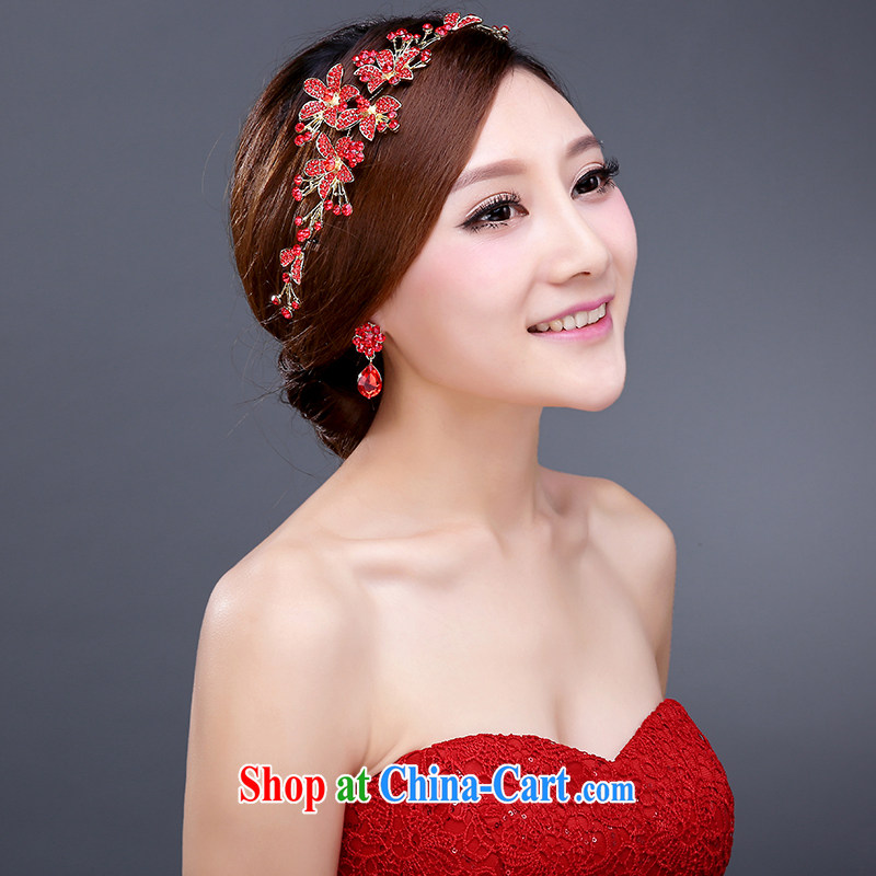 wedding dresses bridal hair accessories and ornaments red wedding jewelry wedding and take Korean-style wedding accessories Women's jewelry, clothing and love it, and, on-line shopping