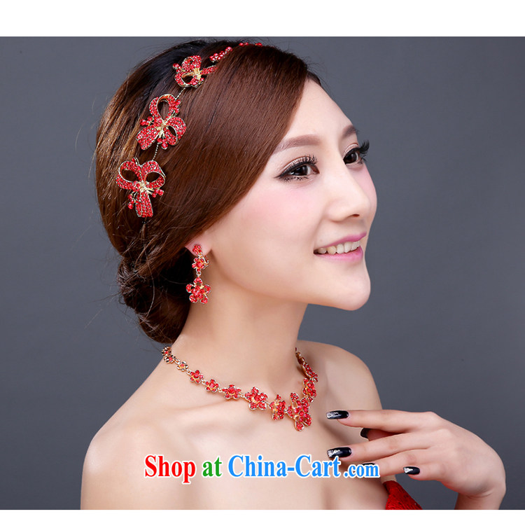 Bridal jewelry 3 piece set with crystal diamond necklace earrings and jewelry wedding jewelry wedding wedding dresses accessories female head images, price, brand platters! Elections are good character, the national distribution, so why buy now enjoy more preferential! Health