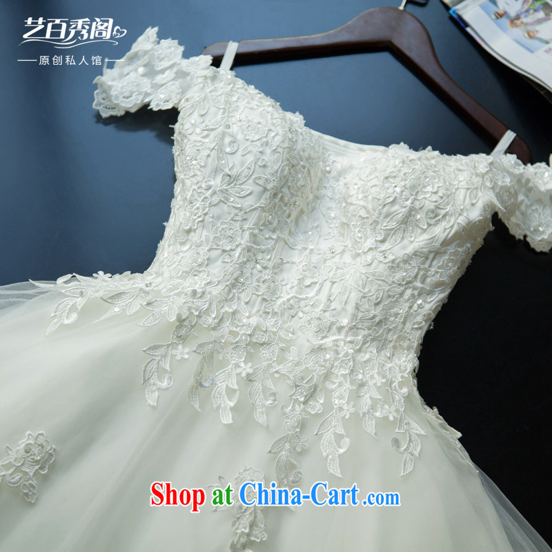 Art 100 Su Ge original design a Field shoulder cultivating short-tail lace bridal suite 2015 New staple-joo Korean brides with wedding white-tail custom +30, arts 100 Su Ge, shopping on the Internet