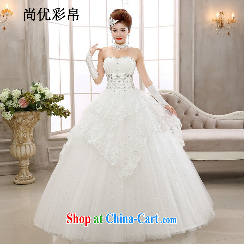 It is also optimized condolence manually set a cake layer skirt with alignment to erase chest elegant and classy sweet lovely new wedding XS 2031 m White XXL