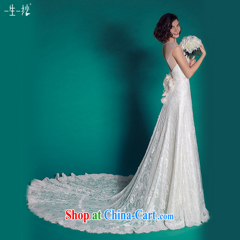 A yarn beauty wedding package shoulder wedding dresses spring 2015 Europe lace long-tail summer 401501367 white XXL code 30 days pre-sale, a yarn, shopping on the Internet