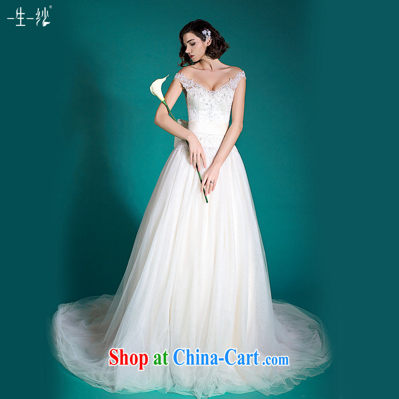 A pregnant woman by wedding package shoulder simplicity Princess skirt tail wedding summer 2015 401501383 white XXL code 30 days, pre-sales, a yarn, shopping on the Internet