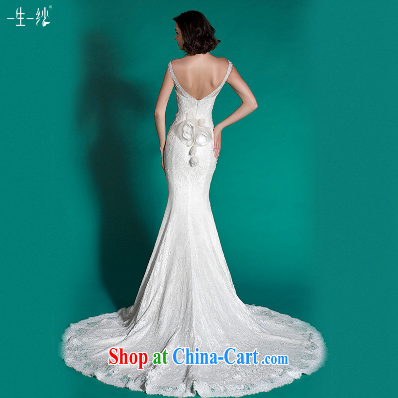 A yarn crowsfoot wedding tail wedding dresses spring 2015 Europe and America through lace wedding 401501388 white XXL code 30 days, pre-sale, a yarn, shopping on the Internet
