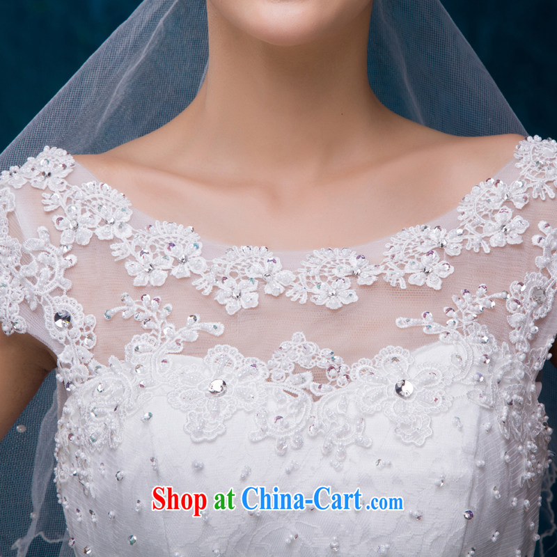 wedding dresses 2015 summer New Field shoulder Korean lace graphics thin with parquet drill marriages A field dress white M, love, in accordance with China, shopping on the Internet
