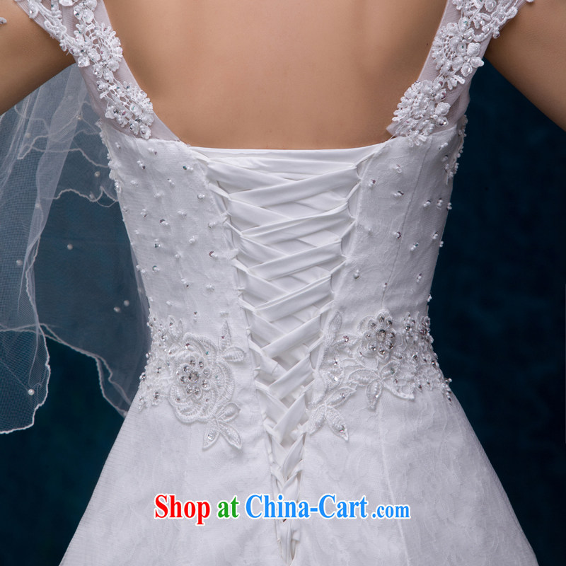 wedding dresses 2015 summer New Field shoulder Korean lace graphics thin with parquet drill marriages A field dress white M, love, in accordance with China, shopping on the Internet