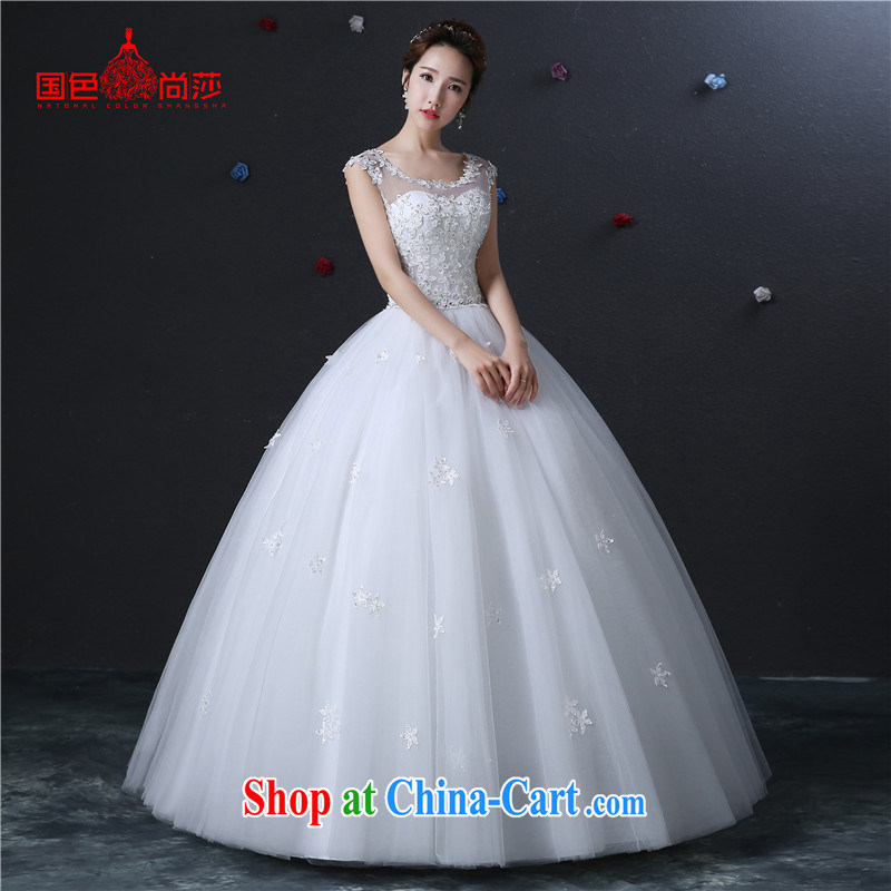 The color is still SA 2015 new summer lace double-shoulder wedding dresses simple with graphics thin the Field shoulder bridal wedding dresses, white high-end made pro-contact Customer Service MM