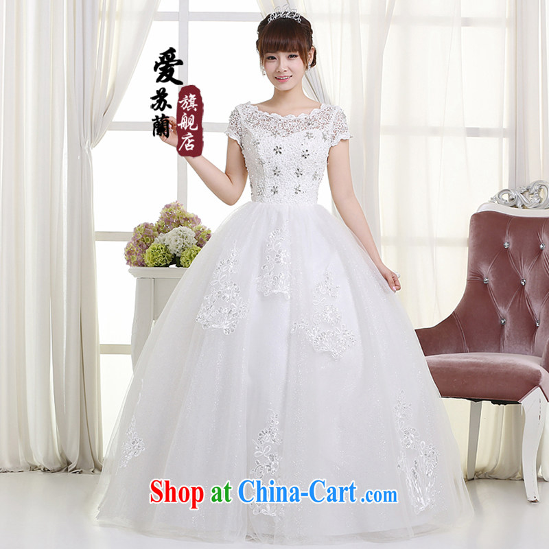 New 2015 Wedding Video thin with wedding dresses retro lace double shoulder straps for V shaggy dress girls summer wedding white. size does not return does not switch