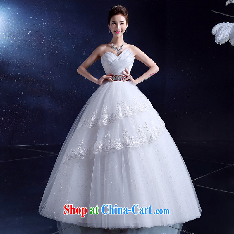 A good service is 2015 new stylish wedding dresses with multi-layer straps bridal Wedding Video thin smears chest spring and summer white XXL, good service, and, shopping on the Internet