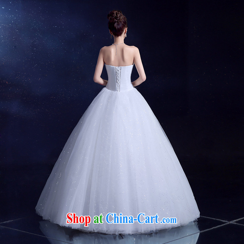 A service is a good wedding dresses 2015 new summer Korean-style chest bare wood drill style with tie-cultivating graphics thin white XXL, good service, and, shopping on the Internet
