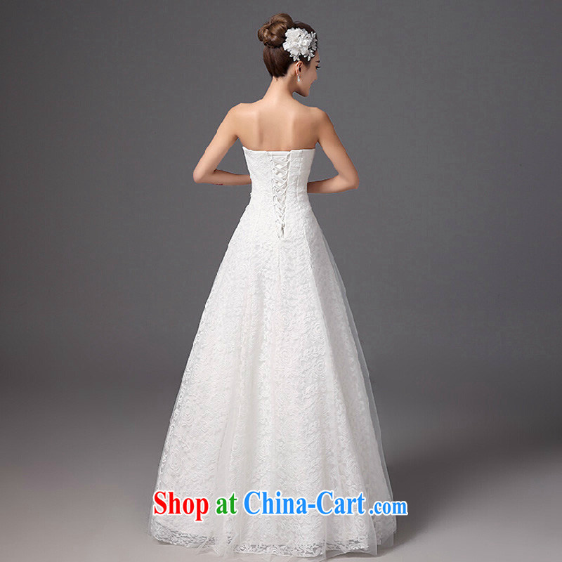 wedding dresses new 2015 spring fashion bridal erase chest lace with the Code graphics thin Korean Beauty tied with a white high-end made pro-contact Customer Service MM, the color is Windsor, shopping on the Internet