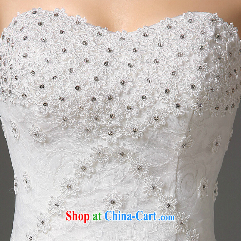 wedding dresses new 2015 spring fashion bridal erase chest lace with the Code graphics thin Korean Beauty tied with a white high-end made pro-contact Customer Service MM, the color is Windsor, shopping on the Internet