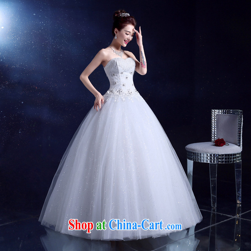 A good service is a Korean-style smears chest wedding summer 2015 new stylish simplicity lace decals graphics thin bridal dresses and white XXL, good service, and shopping on the Internet