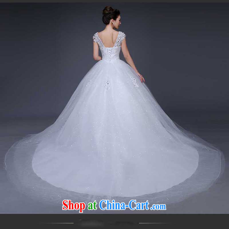 Pure bamboo yarn love wedding dresses new 2015 spring bridal the field shoulder wedding shoulders with the Code Korean-style V-neck graphics thin summer white-tail XXXL