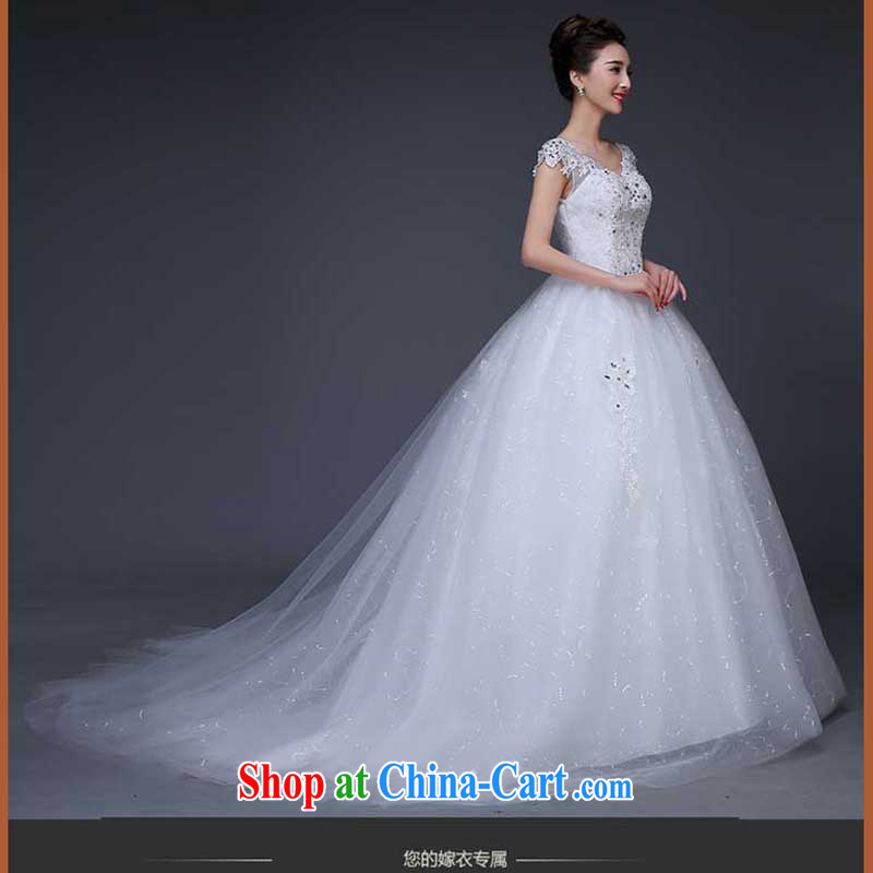 Pure bamboo yarn love wedding dresses new 2015 spring bridal field shoulder wedding shoulders with the Code Korean-style V-neck graphics thin summer white-tail XXXL, pure bamboo love yarn, shopping on the Internet