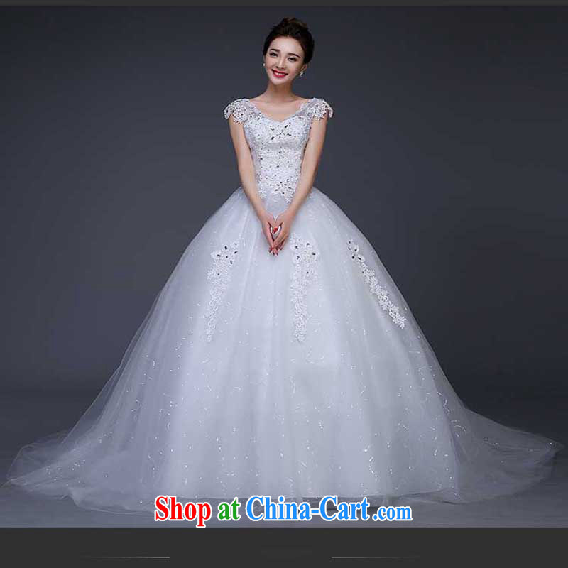 Pure bamboo yarn love wedding dresses new 2015 spring bridal field shoulder wedding shoulders with the Code Korean-style V-neck graphics thin summer white-tail XXXL, pure bamboo love yarn, shopping on the Internet
