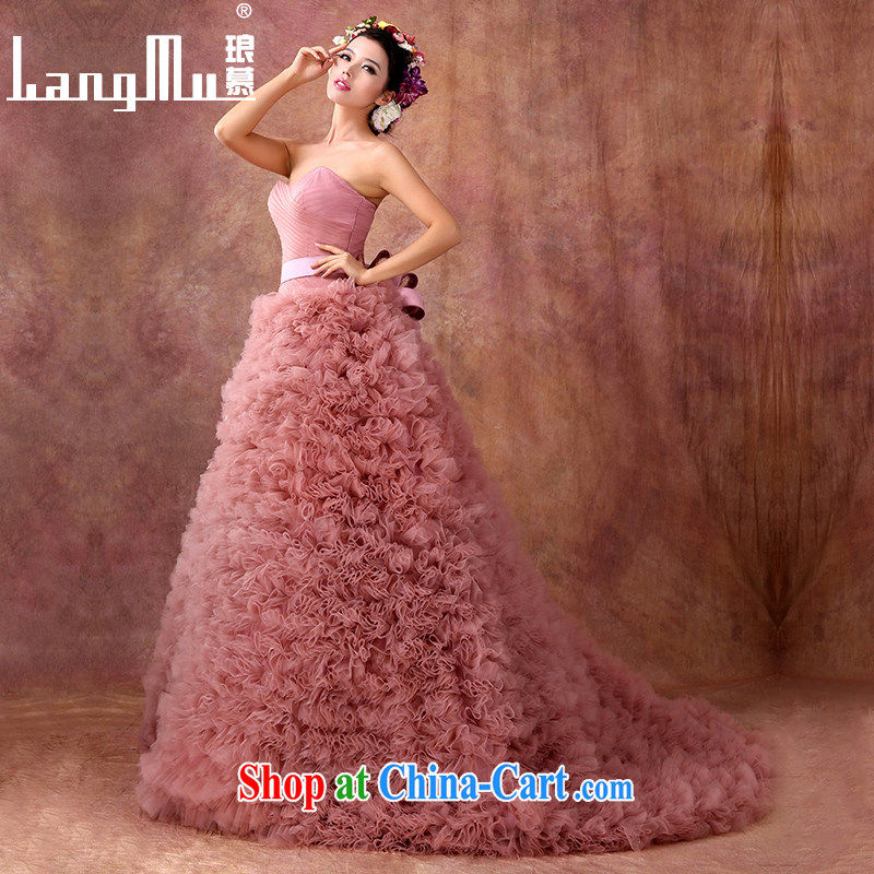 In Luang Prabang in 2015 of new stylish wedding dresses 100 take the code graphics thin smears chest Princess tents wedding pregnant women need to be high quality custom 豆沙 red L, Luang Prabang, and shopping on the Internet