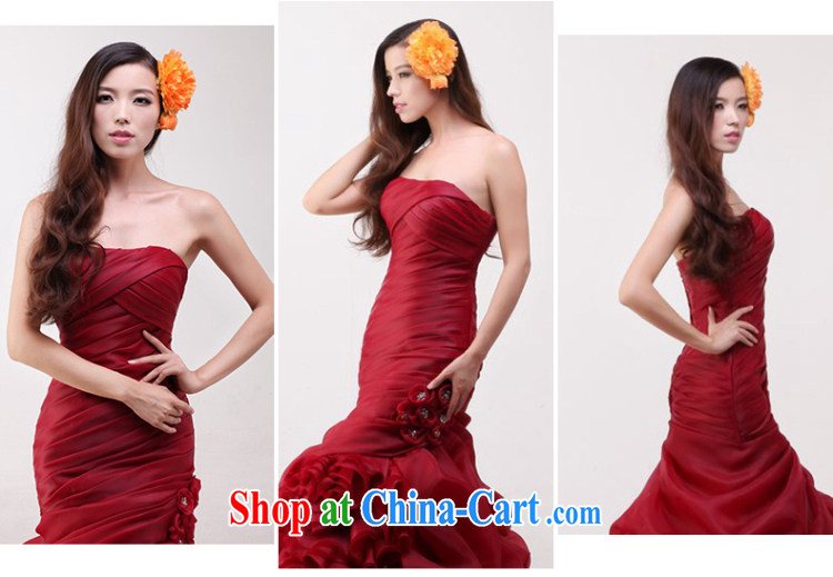 In Luang Prabang in 2015 the new bride's bare chest wedding tie-down Tail-waist graphics thin crowsfoot wedding custom wine red advanced custom pictures, price, brand platters! Elections are good character, the national distribution, so why buy now enjoy more preferential! Health