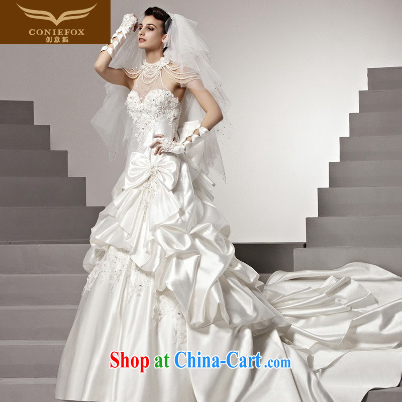 Creative Fox high-end custom wedding ceremony 2015 new only the bride is also wedding sexy bare chest wedding wedding photography wedding 90,155 white tailored