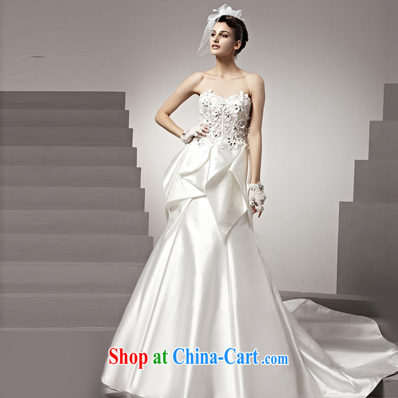 Creative Fox dress tailored wedding wiped his chest long Graphics thin Wedding Fashion Palace beaded wedding sexy tail wedding dresses 90,190 white tailored to creative Fox (coniefox), online shopping