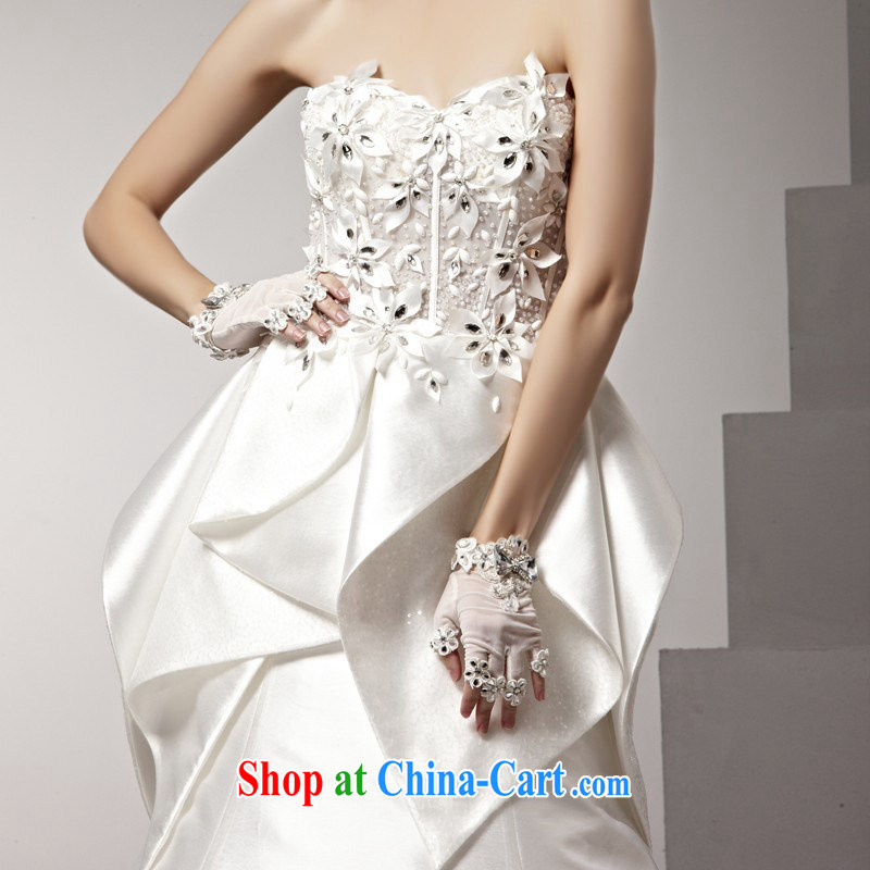 Creative Fox dress tailored wedding wiped his chest long Graphics thin Wedding Fashion Palace beaded wedding sexy tail wedding dresses 90,190 white tailored to creative Fox (coniefox), online shopping