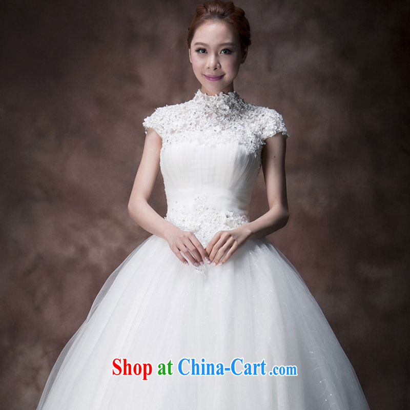 Korean edition 2015 new large package shoulder flowers water drilling Princess lace graphics thin smears chest long-tail tied with a bright diamond sexy wedding dresses marriage romantic married Yi white XXL, Eastern, Texaco Road (DonqeGoodal), online sho
