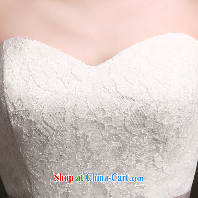 Bridal wedding dresses 2015 new spring and summer beauty Korean-style shoulders minimalist field shoulder crowsfoot wedding summer trailing white XL, the color is Windsor, shopping on the Internet