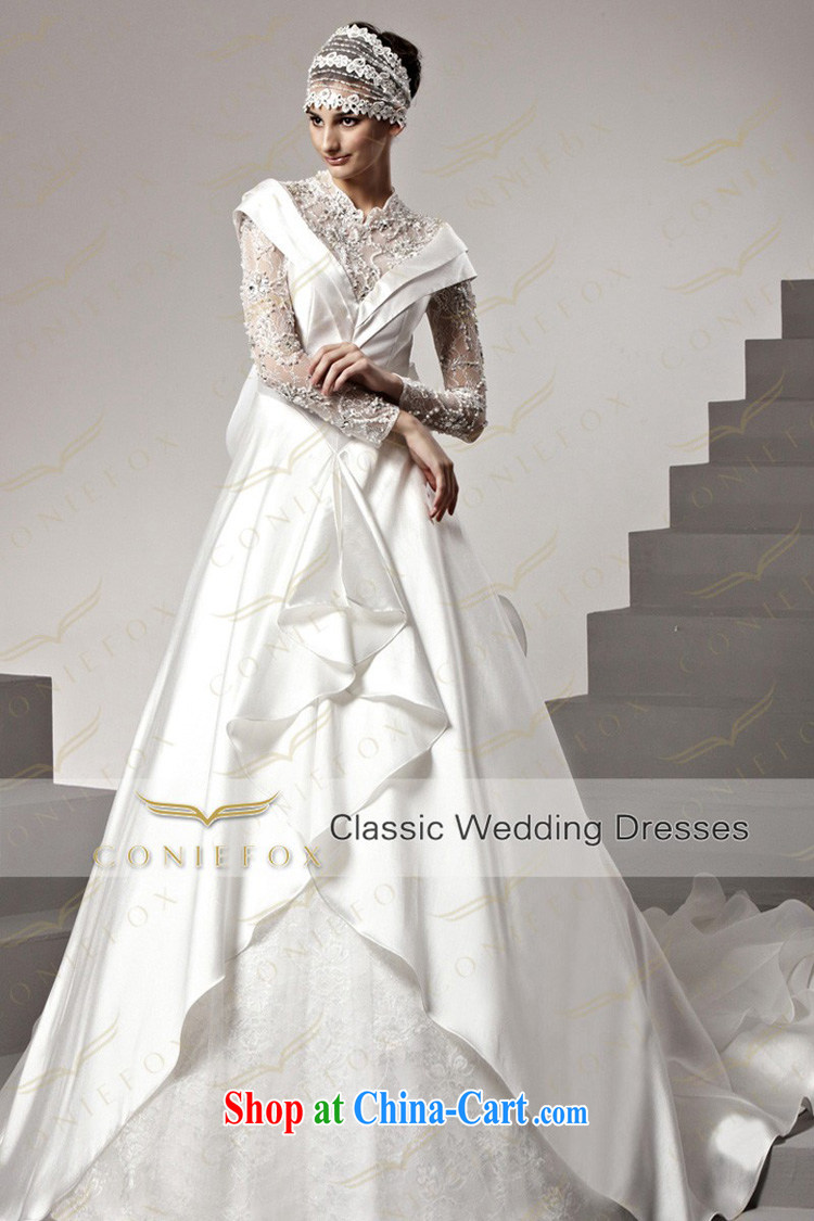Creative Fox high-end custom wedding dresses 2015 new stylish lace long-sleeved wedding dresses High-tail wedding white wedding 90,198 white tailored pictures, price, brand platters! Elections are good character, the national distribution, so why buy now enjoy more preferential! Health