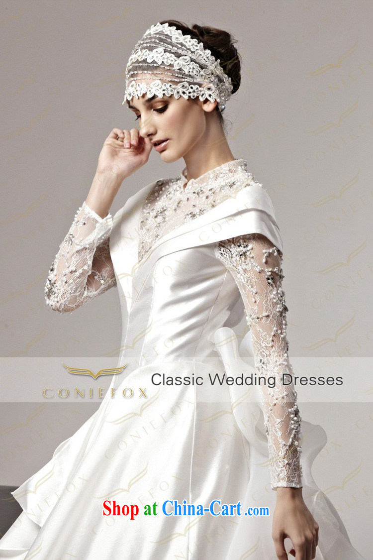 Creative Fox high-end custom wedding dresses 2015 new stylish lace long-sleeved wedding dresses High-tail wedding white wedding 90,198 white tailored pictures, price, brand platters! Elections are good character, the national distribution, so why buy now enjoy more preferential! Health