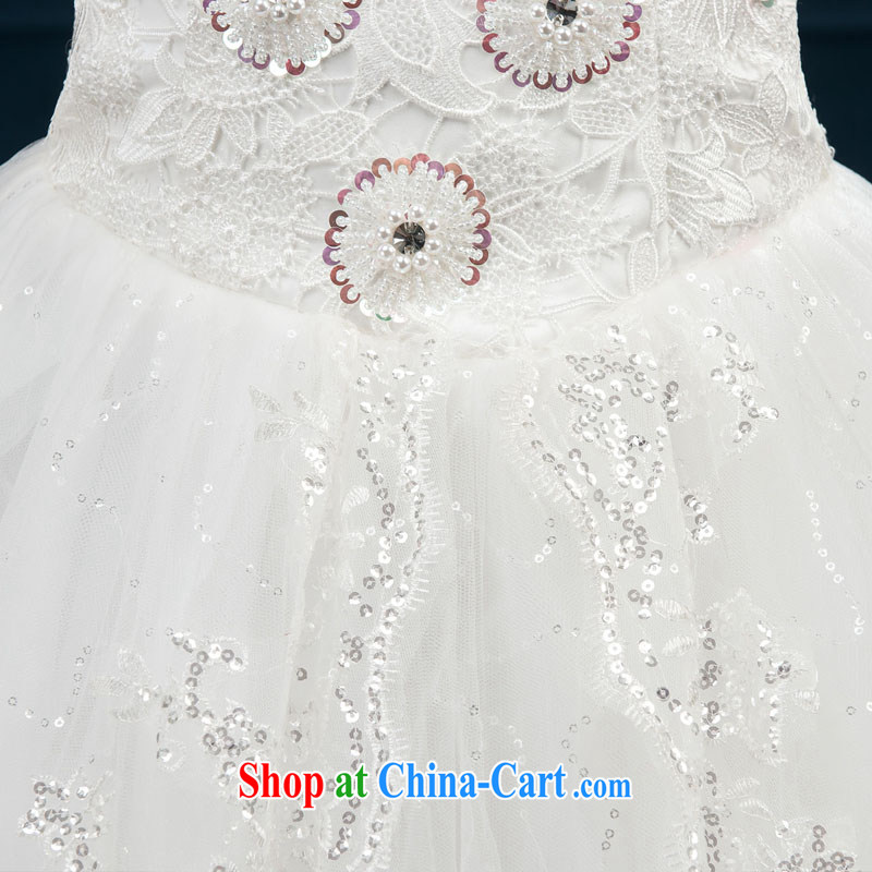 2015 wedding dresses new brides field shoulder lace luxury jewelry Korean version with shaggy yarn white S, flower Angel (DUOQIMAN), and shopping on the Internet
